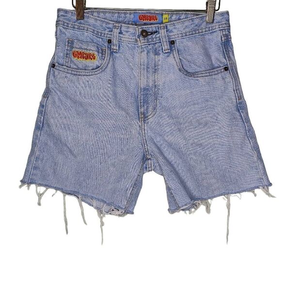 Empyre High Waist Relax Fit Skate Denim Shorts - Picture 1 of 7